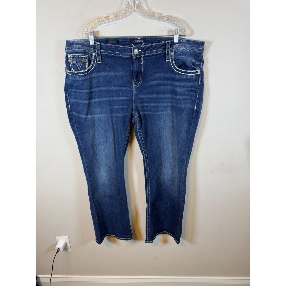 Vigoss Womens Slim Boot Jeans Heritage Fit Blue Size 24